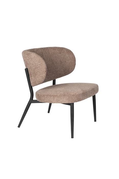 Fauteuil Sanne Bruinie Polyester Bruin 72x62 cm-Fauteuils-Creating Home