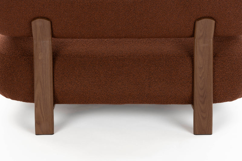 Fauteuil Sofa 2-seater Robyn Polyester Rood 71x135.5 cm-Fauteuils-Creating Home