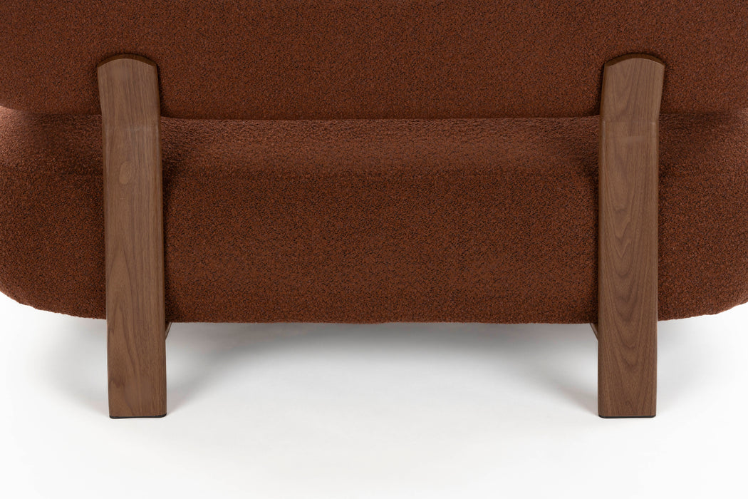 Fauteuil Sofa 2-seater Robyn Polyester Rood 71x135.5 cm-Fauteuils-Creating Home