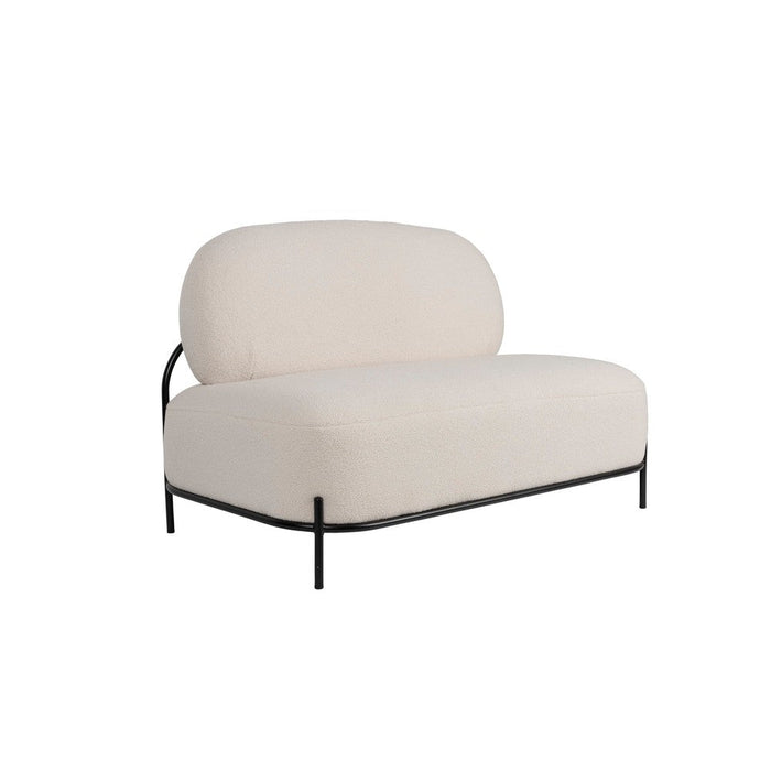 Fauteuil Sofa Polly Teddy Polyester Ivoor 71.5x125 cm-Fauteuils-Creating Home