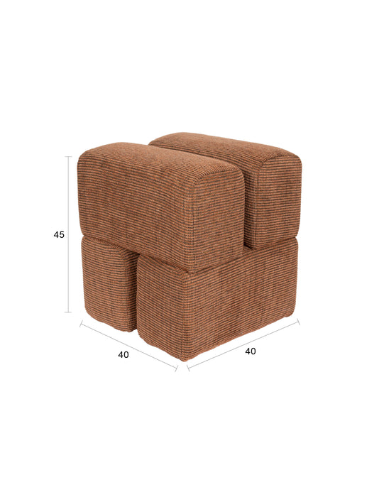 Fauteuil Staple Polyester Terracotta 40x40 cm-Krukken-Creating Home