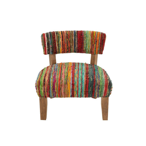 Fauteuil Stoel Chindi Hout/Textile Mix-Fauteuils-J-Line