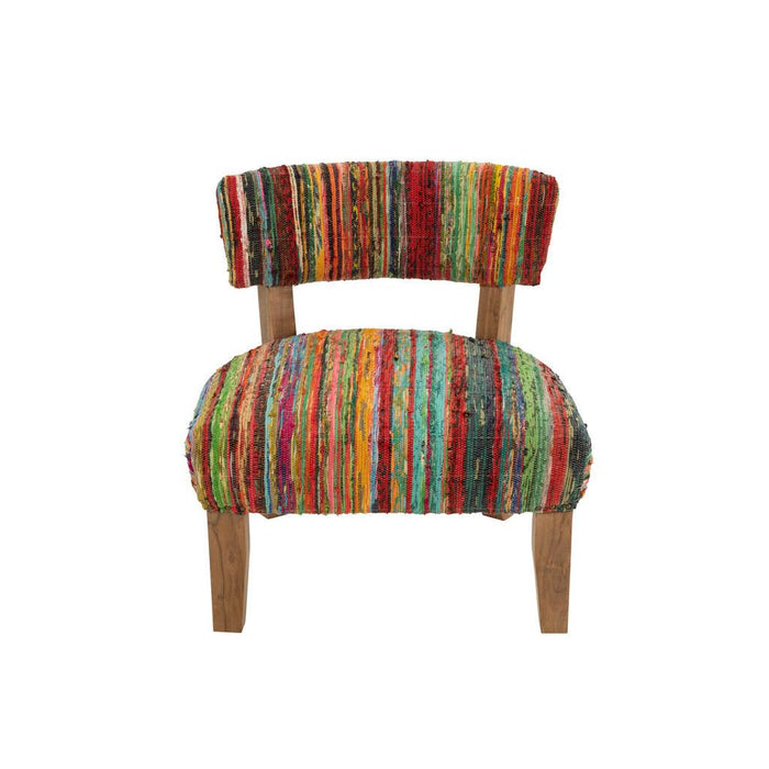 Fauteuil Stoel Chindi Hout/Textile Mix-Fauteuils-J-Line
