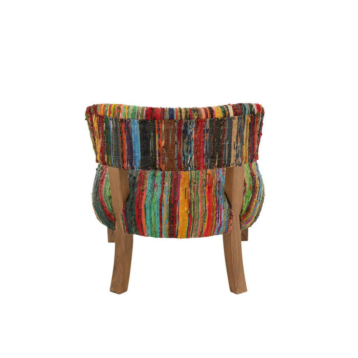Fauteuil Stoel Chindi Hout/Textile Mix-Fauteuils-J-Line