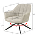Fauteuil Tom Zand Draaibaar 74 cm 74x76x79 cm-Fauteuils-Livingfurn