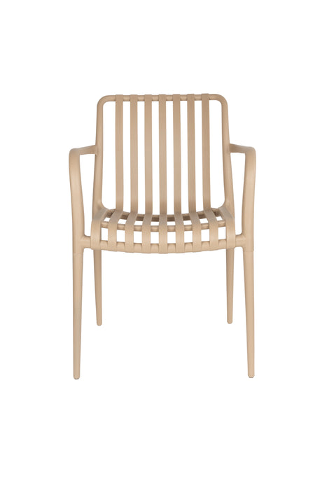 Fauteuil Tuinstoel Amae Polypropyleen Beige 57x53 cm-Fauteuils-Creating Home