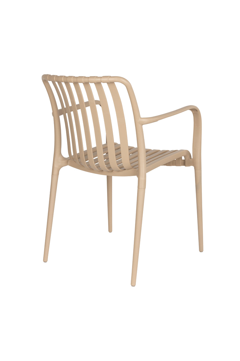 Tuinstoel Amae Polypropyleen Beige 57x53 cm-Eetkamerstoelen-Creating Home
