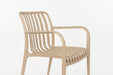 Fauteuil Tuinstoel Amae Polypropyleen Beige 57x53 cm-Fauteuils-Creating Home