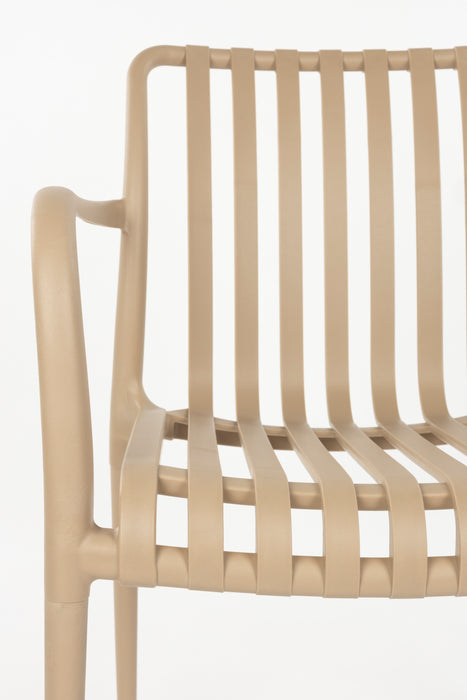 Fauteuil Tuinstoel Amae Polypropyleen Beige 57x53 cm-Fauteuils-Creating Home