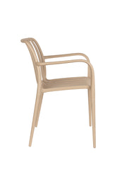 Tuinstoel Amae Polypropyleen Beige 57x53 cm-Eetkamerstoelen-Creating Home