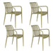 Fauteuil Tuinstoel Amae Polypropyleen Groen 57x53 cm-Fauteuils-Creating Home