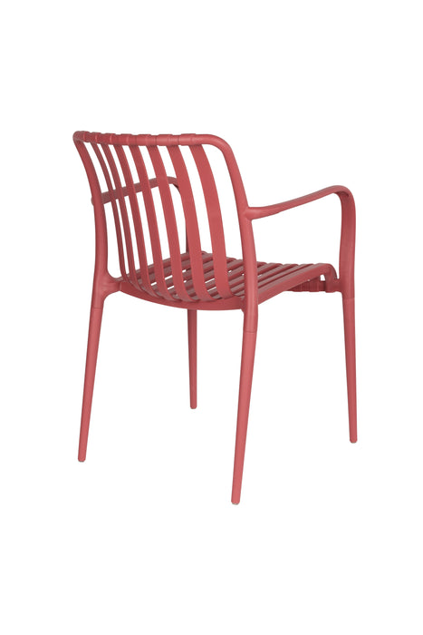Fauteuil Tuinstoel Amae Polypropyleen Rood 57x53 cm-Fauteuils-Creating Home
