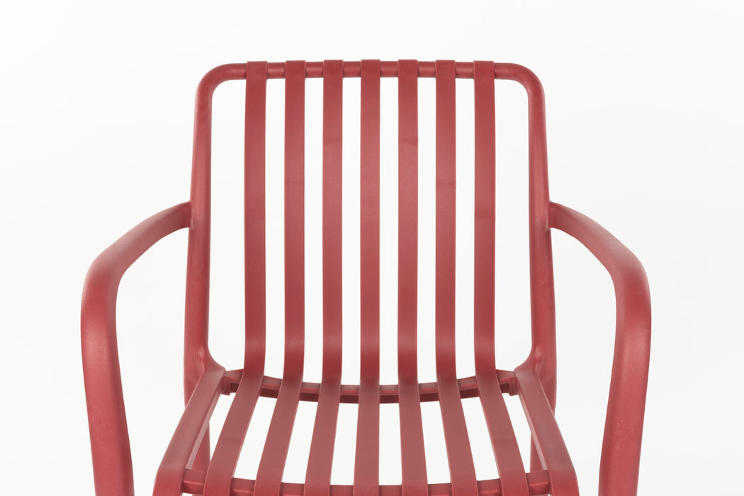 Fauteuil Tuinstoel Amae Polypropyleen Rood 57x53 cm-Fauteuils-Creating Home