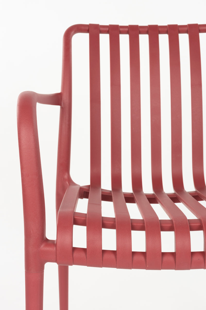 Tuinstoel Amae Polypropyleen Rood 57x53 cm-Eetkamerstoelen-Creating Home