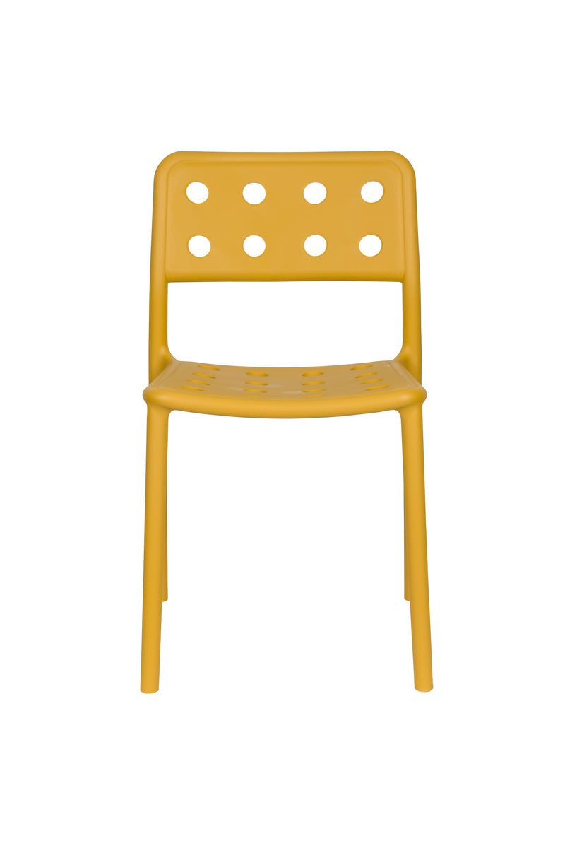 Tuinstoel Serra Ochre Polypropyleen Geel 53x42 cm-Eetkamerstoelen-Creating Home