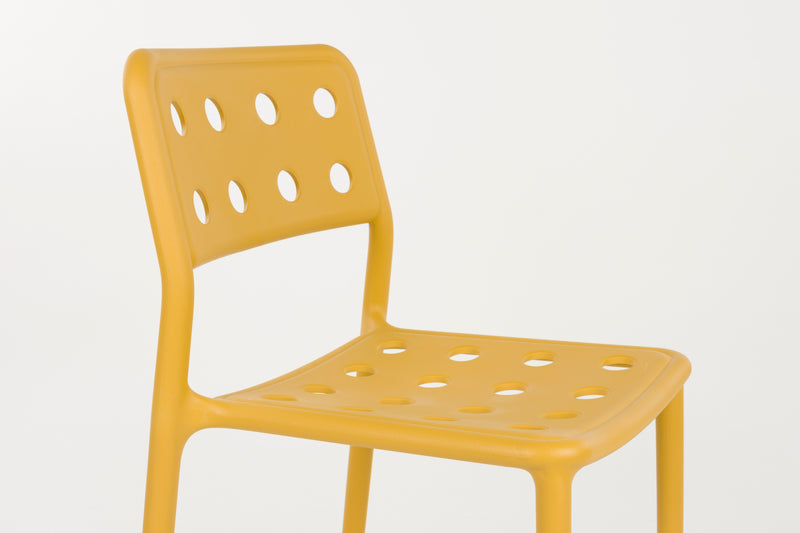 Tuinstoel Serra Ochre Polypropyleen Geel 53x42 cm-Eetkamerstoelen-Creating Home