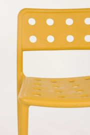 Tuinstoel Serra Ochre Polypropyleen Geel 53x42 cm-Eetkamerstoelen-Creating Home