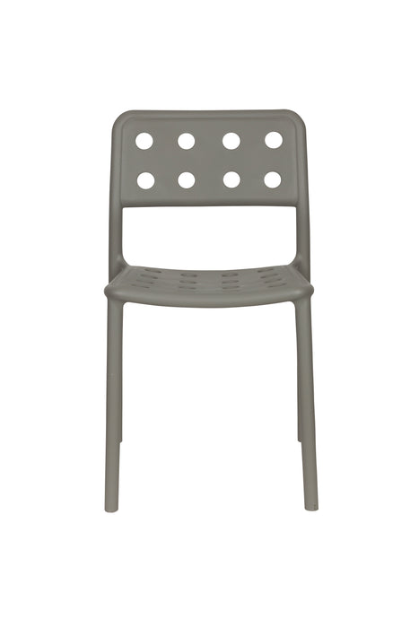 Fauteuil Tuinstoel Serra Polypropyleen Grijs 53x45.5 cm-Fauteuils-Creating Home