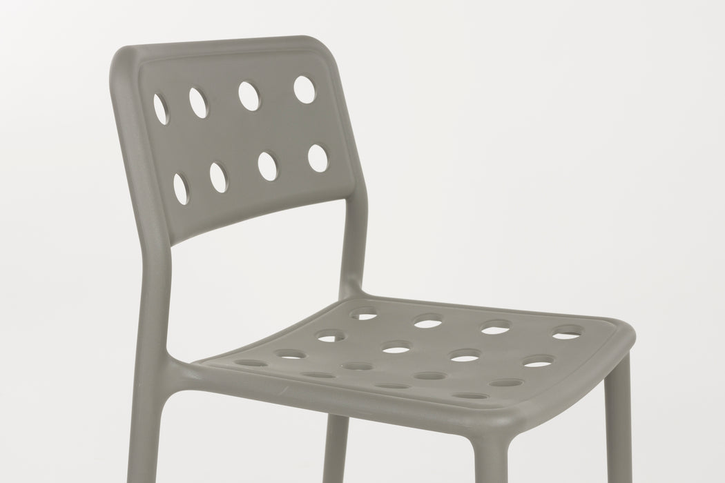 Fauteuil Tuinstoel Serra Polypropyleen Grijs 53x45.5 cm-Fauteuils-Creating Home