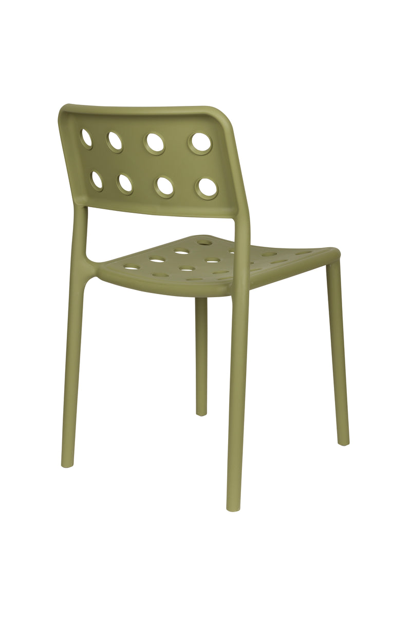 Tuinstoel Serra Polypropyleen Groen 53x45.5 cm-Eetkamerstoelen-Creating Home