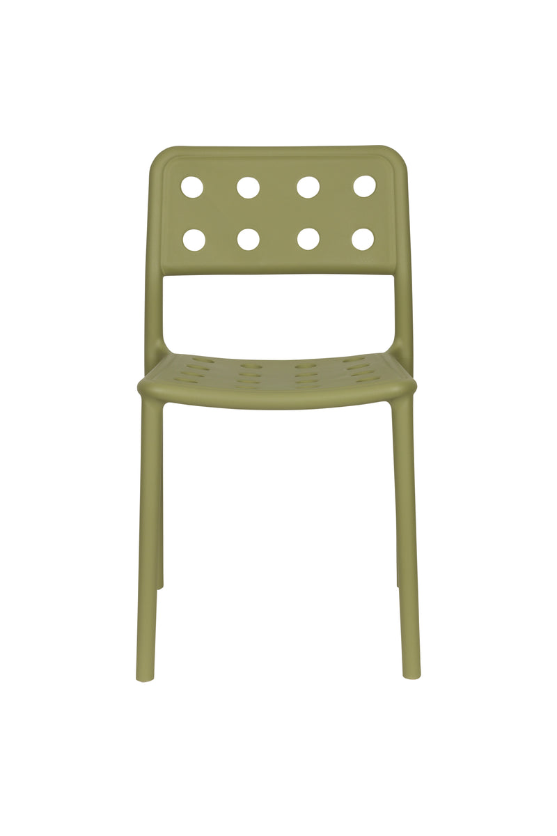 Tuinstoel Serra Polypropyleen Groen 53x45.5 cm-Eetkamerstoelen-Creating Home