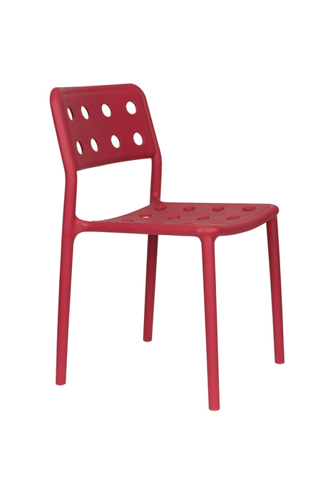 Fauteuil Tuinstoel Serra Polypropyleen Rood 53x45.5 cm-Fauteuils-Creating Home