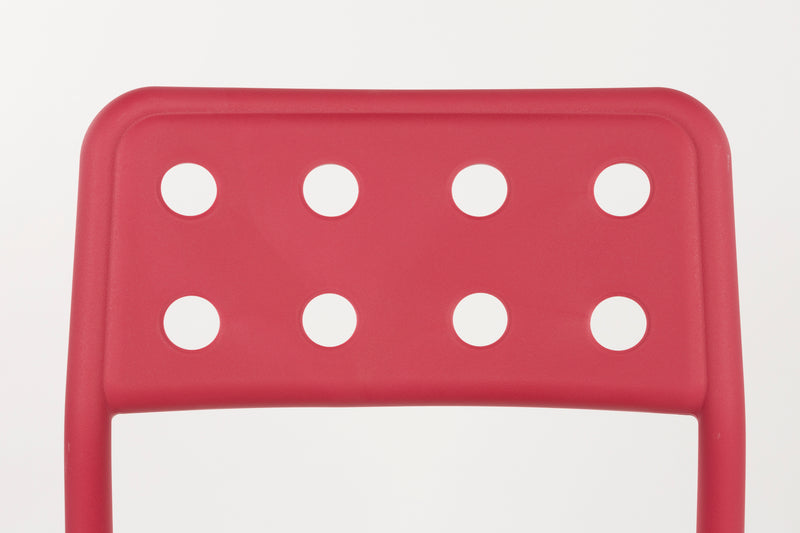 Tuinstoel Serra Polypropyleen Rood 53x45.5 cm-Eetkamerstoelen-Creating Home