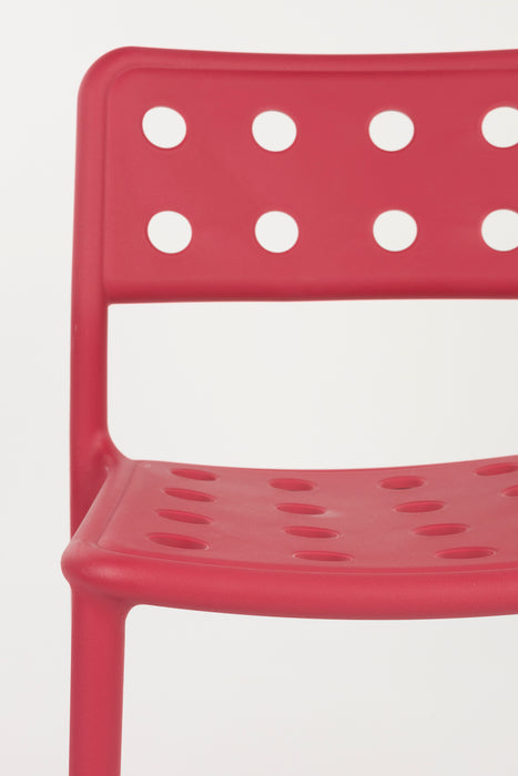 Fauteuil Tuinstoel Serra Polypropyleen Rood 53x45.5 cm-Fauteuils-Creating Home