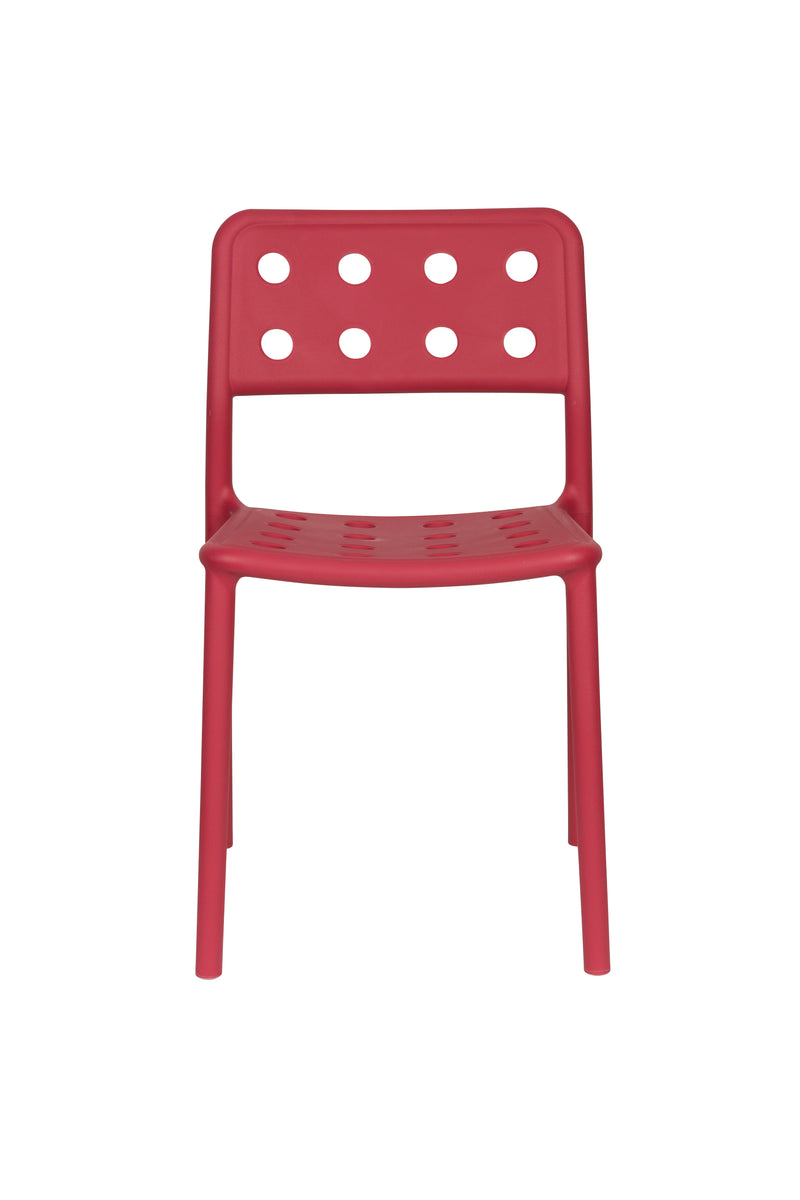 Tuinstoel Serra Polypropyleen Rood 53x45.5 cm-Eetkamerstoelen-Creating Home