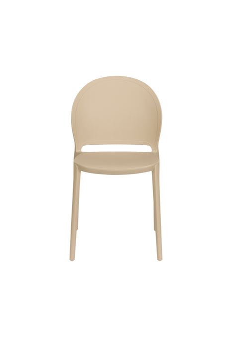 Fauteuil Tuinstoel Sjoerd Polypropyleen Beige 52x45 cm-Fauteuils-Creating Home