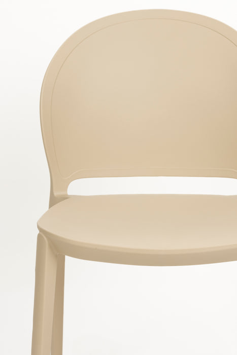 Fauteuil Tuinstoel Sjoerd Polypropyleen Beige 52x45 cm-Fauteuils-Creating Home