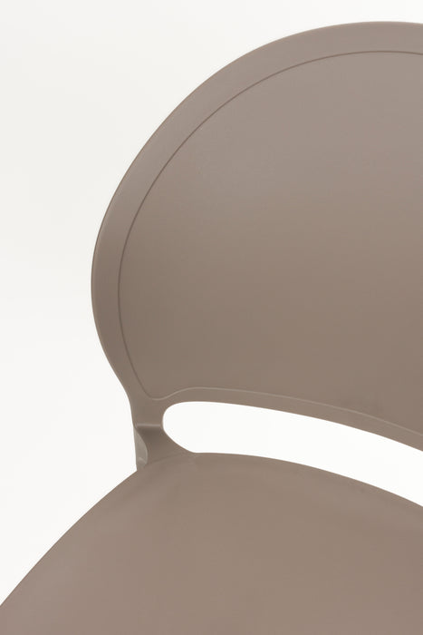 Fauteuil Tuinstoel Sjoerd Polypropyleen Grijs 52x45 cm-Fauteuils-Creating Home