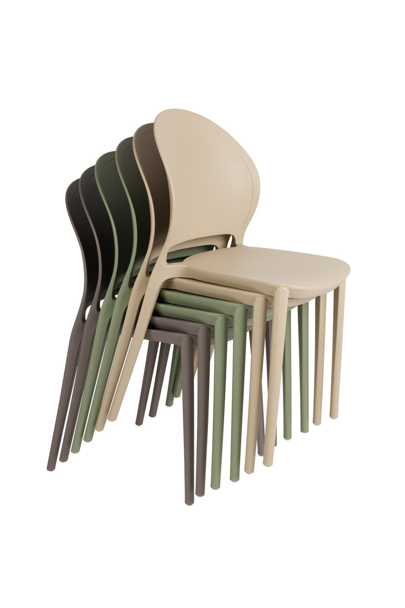Tuinstoel Sjoerd Polypropyleen Groen 52x45 cm-Eetkamerstoelen-Creating Home