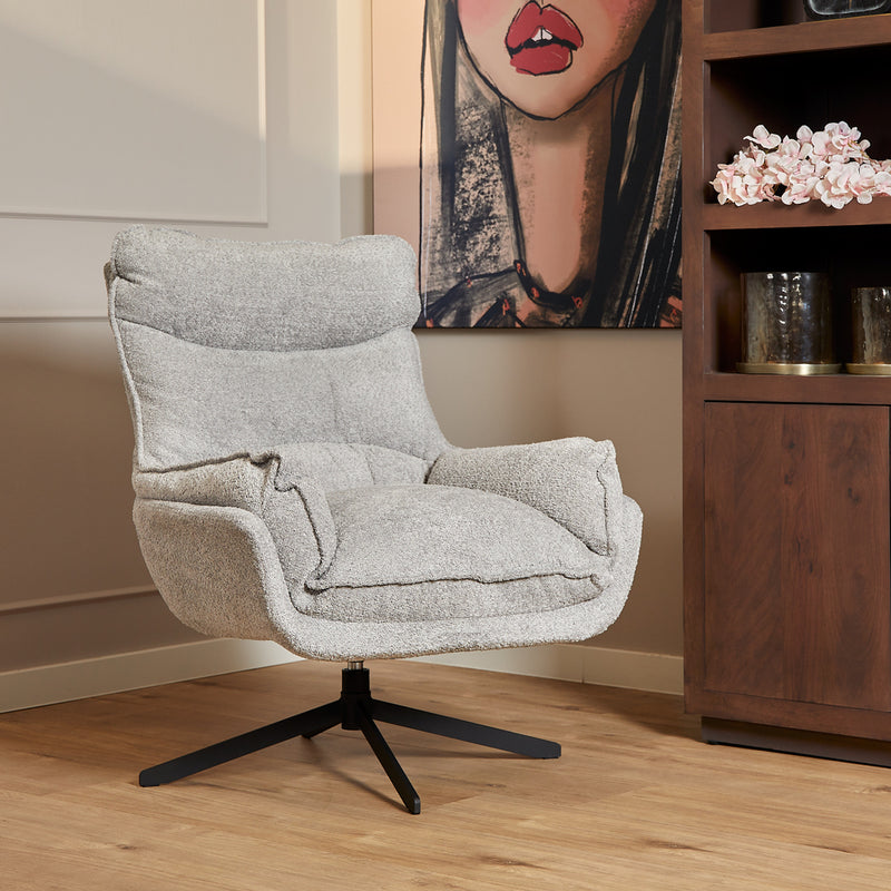 Fauteuil Vera Licht Grijs 115x83x59 cm-Fauteuils-Starfurn