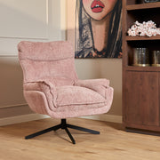 Fauteuil Vera Roze Metaal 115 cm 115x83x59 cm-Fauteuils-Starfurn