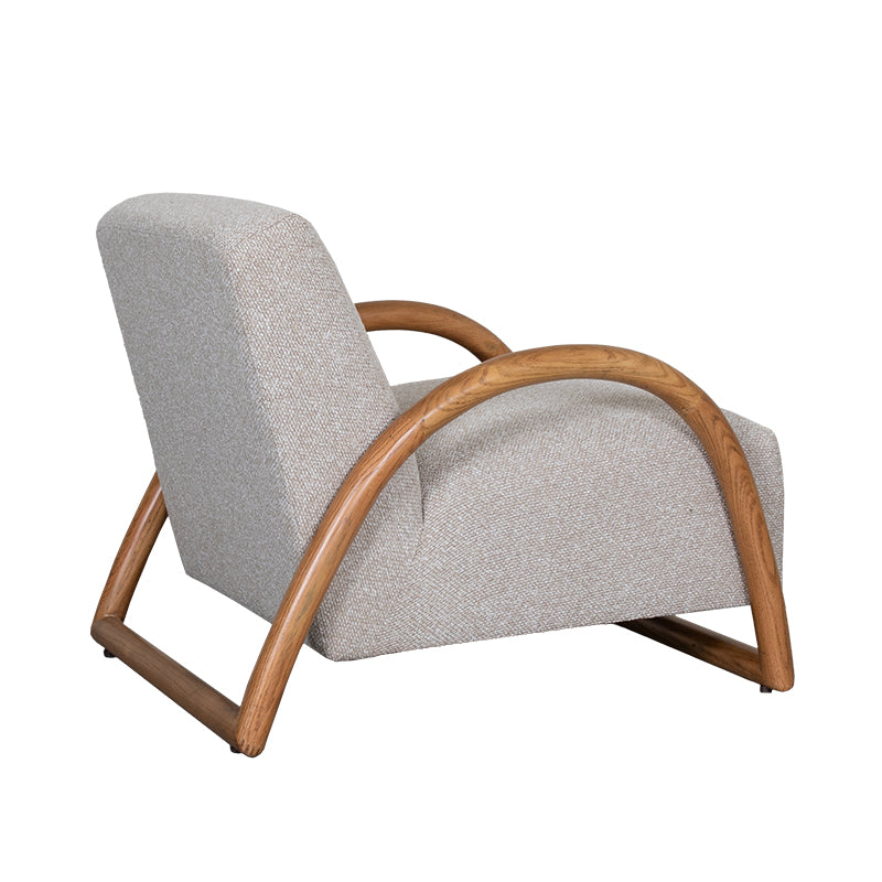 Fauteuil Viggo Naturel Boucle Naturel Houten Frame 70x90x74 cm-Fauteuils-LABEL51