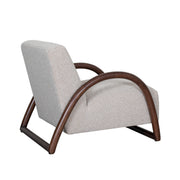 Fauteuil Viggo Naturel Boucle Walnoot Houten Frame 70x90x74 cm-Fauteuils-LABEL51