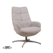 Fauteuil Winston Taupe Geweven - 73x82x106 cm-Fauteuils-LABEL51