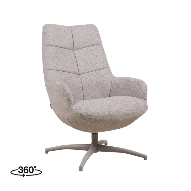 Fauteuil Winston Taupe Geweven - 73x82x106 cm-Fauteuils-LABEL51