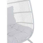 Fauteuil Wit Ijzer Ovaal 105 cm 105x119x193 cm-Fauteuils-J-Line