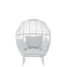 Fauteuil Wit Staal Ovaal 110 cm 110x117x151 cm-Fauteuils-J-Line