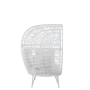 Fauteuil Wit Staal Ovaal 110 cm 110x117x151 cm-Fauteuils-J-Line