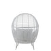Fauteuil Wit Staal Ovaal 110 cm 110x117x151 cm-Fauteuils-J-Line