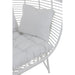 Fauteuil Wit Staal Ovaal 110 cm 110x117x151 cm-Fauteuils-J-Line