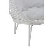 Fauteuil Wit Staal Ovaal 110 cm 110x117x151 cm-Fauteuils-J-Line