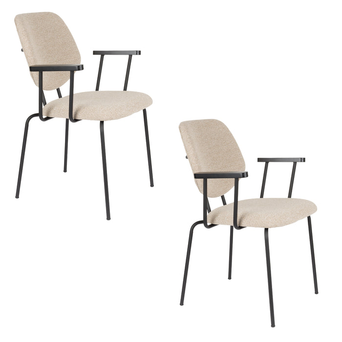 Fauteuil Zelo Polyester Beige 59x60 cm-Eetkamerstoelen-Creating Home