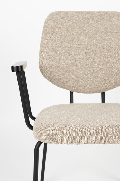 Fauteuil Zelo Polyester Beige 59x60 cm-Eetkamerstoelen-Creating Home