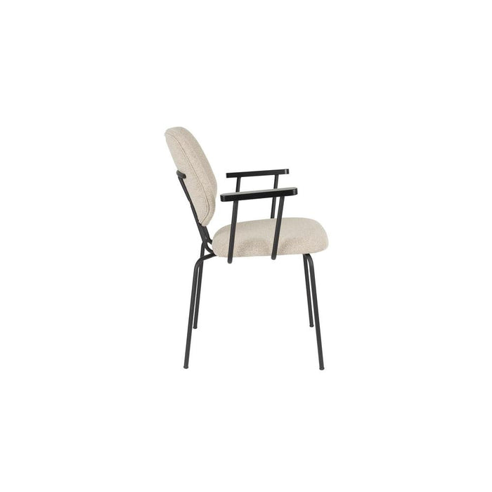Fauteuil Zelo Polyester Beige 59x60 cm-Fauteuils-Creating Home