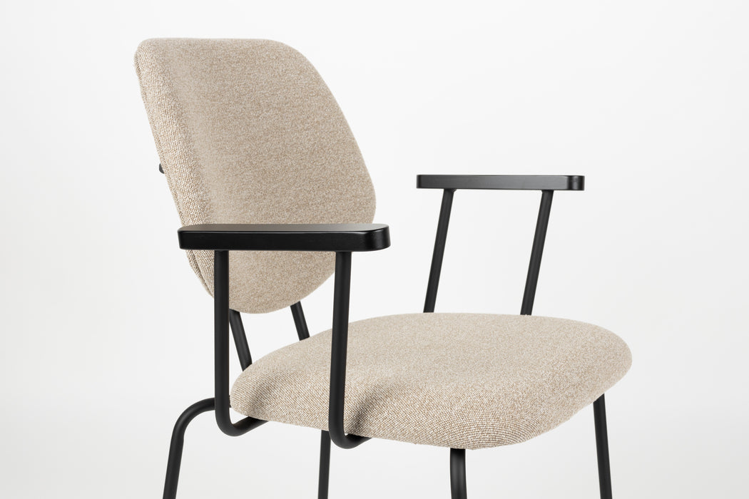 Fauteuil Zelo Polyester Beige 59x60 cm-Fauteuils-Creating Home