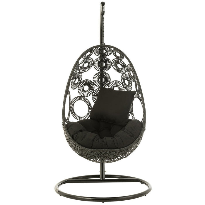 Fauteuil Zwart Cloth 103 cm 103x113x197 cm-Kussens-J-Line